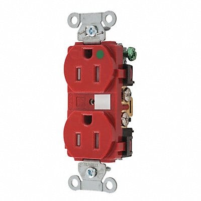 Receptacle Red 15 A 2P3W Back Side 1PK