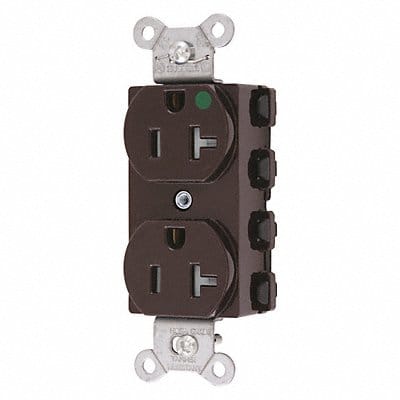 Receptacle Brown 20 A 2P3W Back 1PK