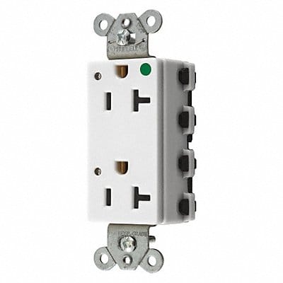 Receptacle White 125VAC 3 Wires Nylon