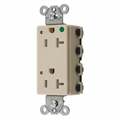 Receptacle Ivory 3 Wires 2 Poles