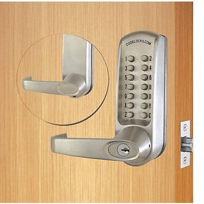 Mechanical Lockset Brushed Steel Lever