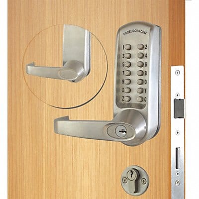 Mechanical Lockset Brushed Steel Lever