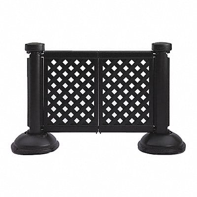 Fence Post and Base Black 3 ft H