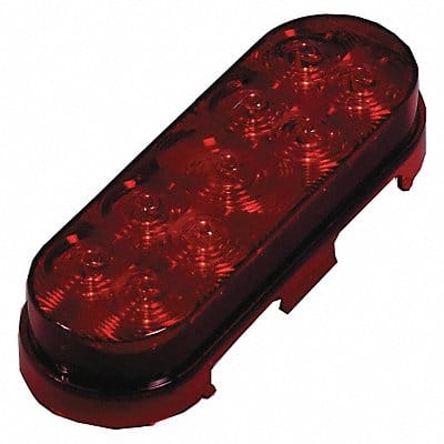 Stop/Turn/Tail Light Oval Red 6-3/8 L