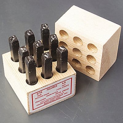 Steel Stamps Set 3-3/8 Shank L Steel