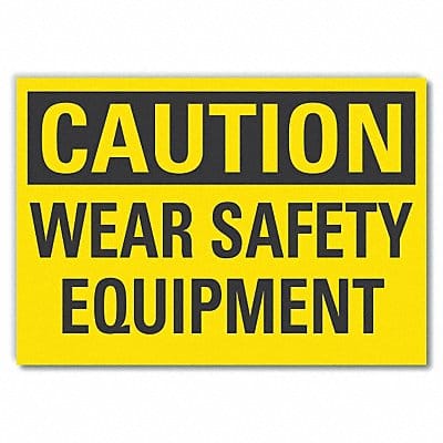 PPE Caution Rflct Label 5 in x 7 in