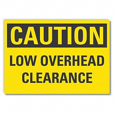 Low Clearance Caution Rflctv Label 5x7in