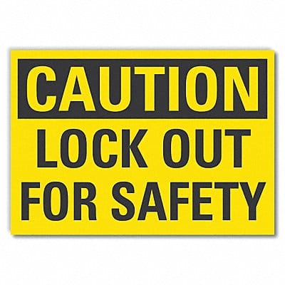 Lockout Tagout Caution Rflctv Labl 5x7in