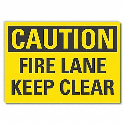 Fire Lane Caution Rflctv Label 5x7in