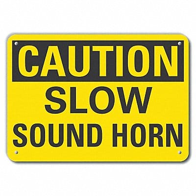 Caution Sign 7 in x 10 in Aluminum