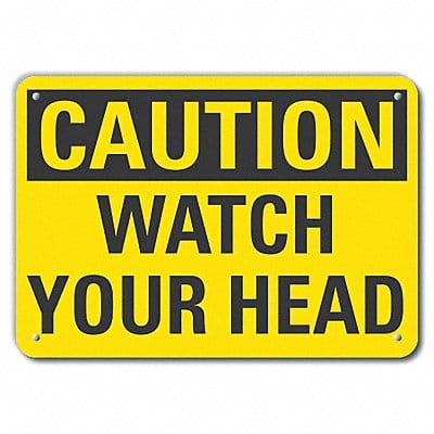 Caution Sign 7 in x 10 in Aluminum