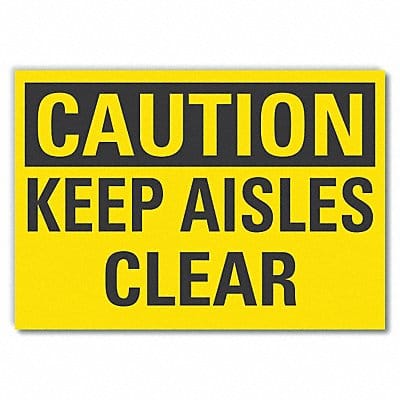 Keep Clear Caution Rflctv Lbl 3 1/2x5in