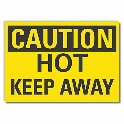 Hot Surface Caution Rflctv Label 3.5x5in