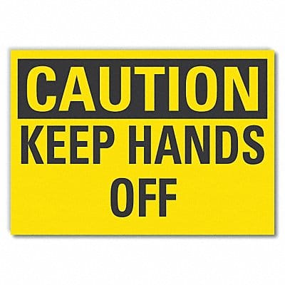 Keep Hands Clear Caut Rflct Lbl 7x10in