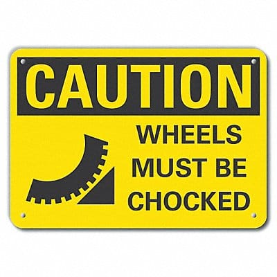 Caution Sign 7 in x 10 in Aluminum