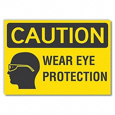 Eye Caution Rflctv Label 3.5inx5in