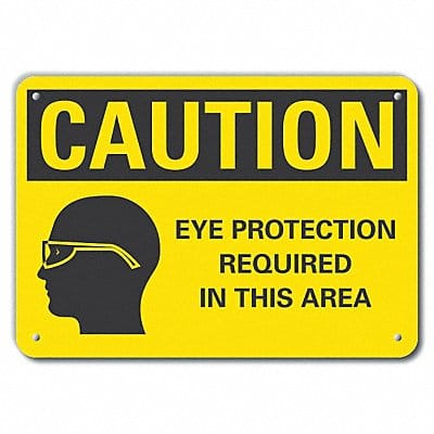 Rflct Eye Caution Sign 7x10in Aluminum