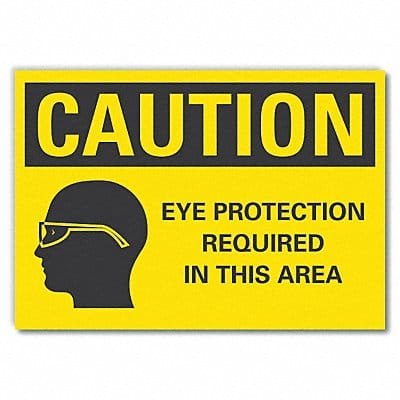 Eye Caution Rflct Label 7 in x 10 in