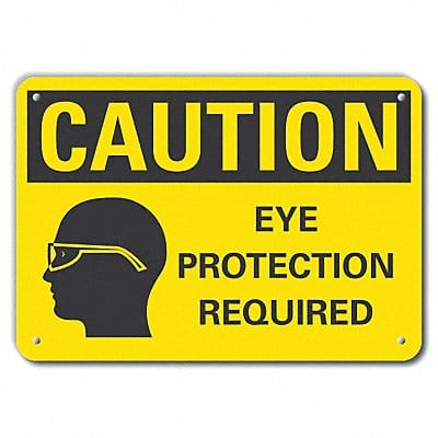 Rflct Eye Caution Sign 10x14in Alum