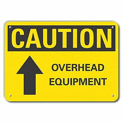 Rflct Overhead Hzrd Caution Sign 10x14in