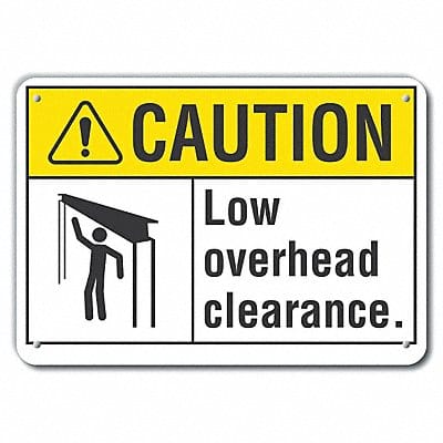 Caution Sign 7 in x 10 in Aluminum