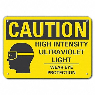 Rflct Eye Caution Sign 7x10in Aluminum