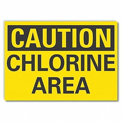 Chlorine Caution Rflctv Label 10inx14in