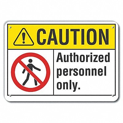 Caution Sign 7 in x 10 in Aluminum