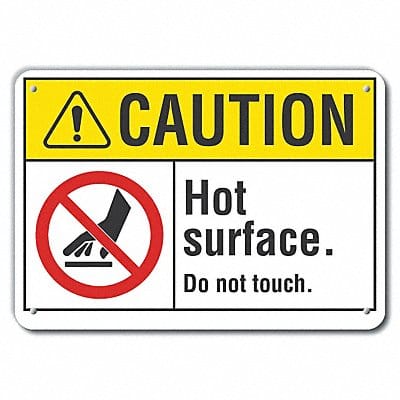 Caution Sign 7 in x 10 in Aluminum