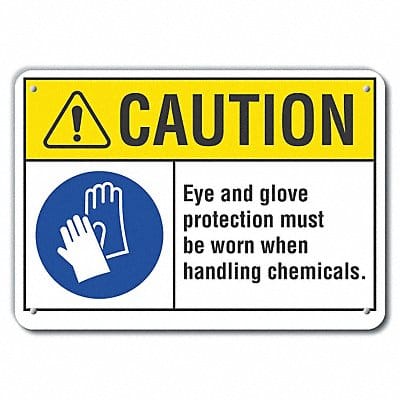 Rflctv Eye Caution Sign 10x14in Aluminum