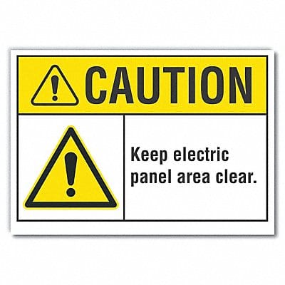 Electrical Panel Caution RflctvLbl 5x7in