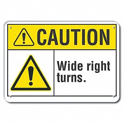 Rflct Traffic Safety Caution Sign 7x10in