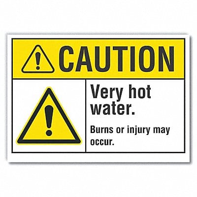 Hot Caution Rflctv Label 10inx14in