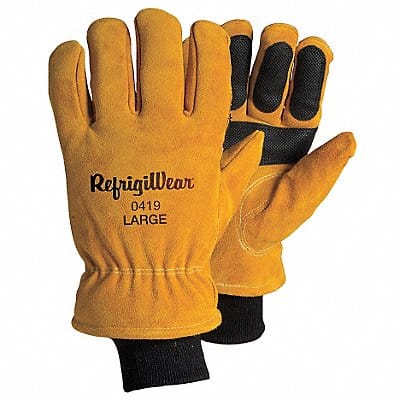 Leather Gloves Gold L PR