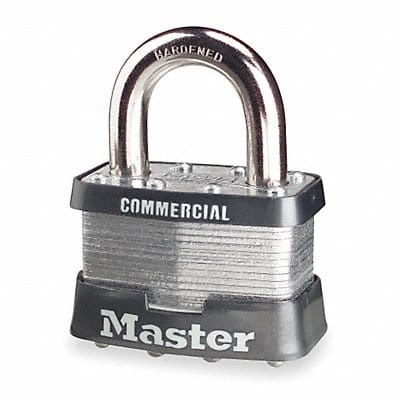 Keyed Padlock 15/16 in Rectangle Black