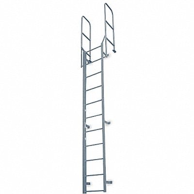 Fixed Ladder WlkThru 11 ft 8 In H Steel