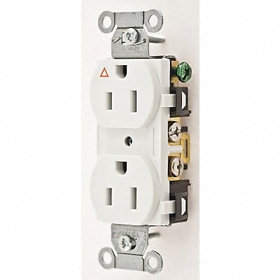 Receptacle White 15 A 2P3W Side 1PK