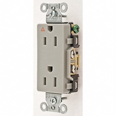 Receptacle Gray 15 A 2P3W Back Side 1PK