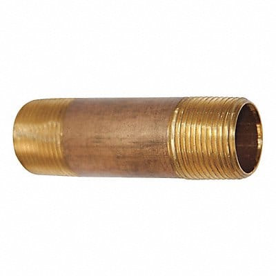 Nipple Red Brass 2 x 4 In