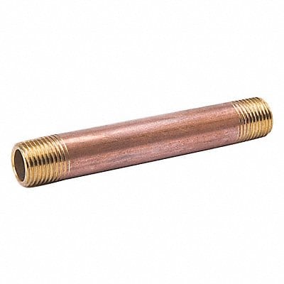 Nipple Red Brass 1 x 10