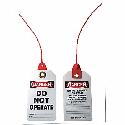 Danger Tag 5 3/4in H 3 1/4in W PVC PK10