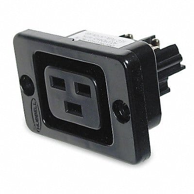 Receptacle Single 20A Non-NEMA 250V Blck