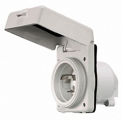 Flanged Locking Inlet 30 A White L5-30P