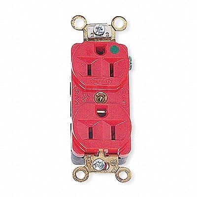 Receptacle Red 20 A 2P3W Back Side 1PK