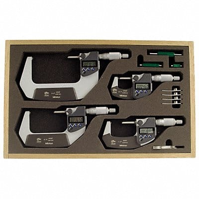 Micrometer Set 0-4In 0.00005In 4Pc