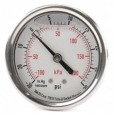 D1365 Compound Gauge Liquid Filled 2-1/2 In