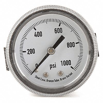 D1376 Panel Mount Pressure Gauge U Clamp 2 In