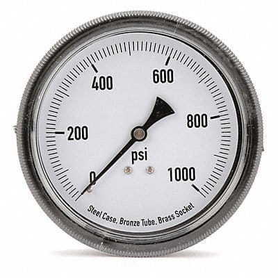 D1381 Panel Mount Pressure Gauge U Clamp 3-1/2