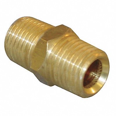 Hex Nipple Brass 3/8 x 1/4 in M BSPT