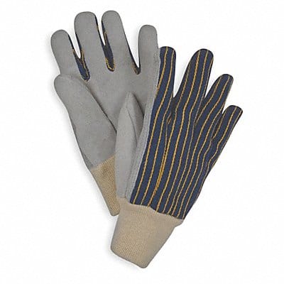 D1569 Leather Gloves Blue/Gray L PR